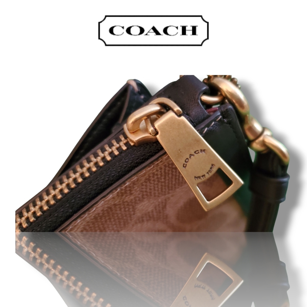 Coach Dreamer Signature Canvas Black & Brown Clutch Wristlet 73958 COA Included - Picture 16 of 17